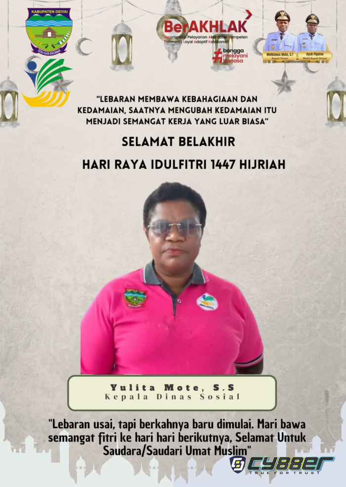 Kadinsos Deiyai Ucapkan Selamat Idul Fitri 1446 H, Ajak Perkuat Persatuan